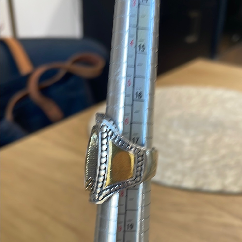 Dalmatian Jasper Print Statement Ring With Silver… - image 4